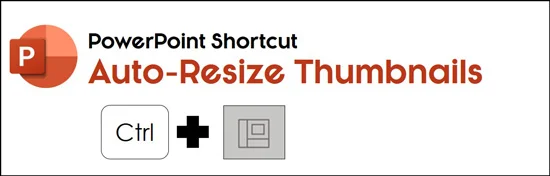 Hold control plus click the normal icon to auto resize your thumbnails using the normal icon hidden PowerPoint shortcut