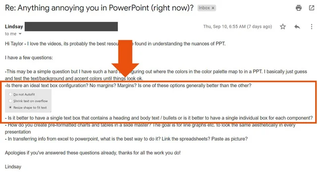 Is there an ideal text box configuration in PowerPoint question