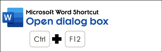Hit Control plus F12 to launch the Open dialog box