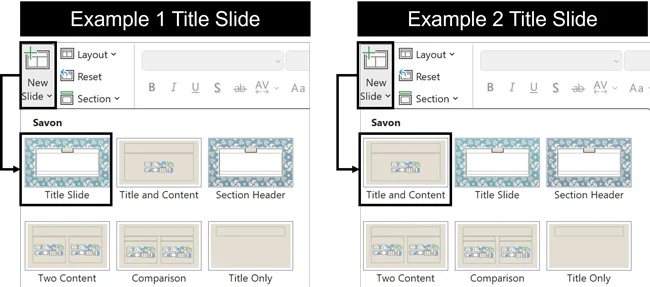 The first slide in your presentation is what PowerPoint considers as the title slide