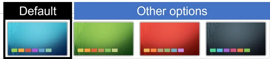 Color variations of the circuit template in PowerPoint