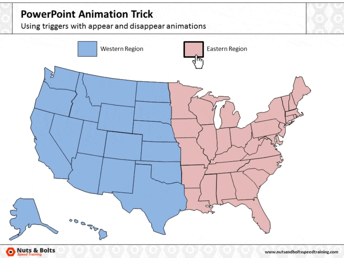 Both regions shown together after clicking the Eastern Region trigger